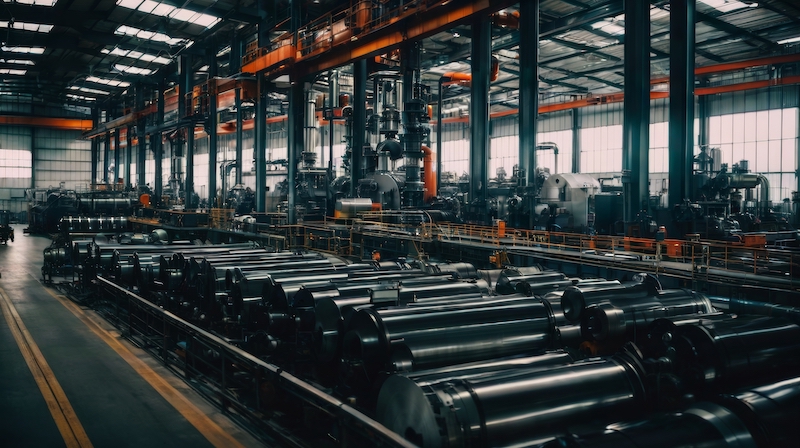 industrial factory filled with machinery